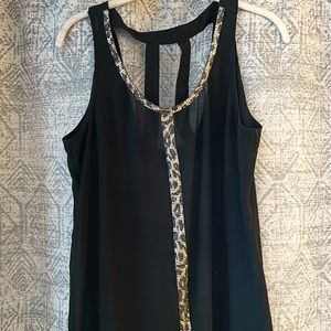 DayTrip-Black Tank Top-S